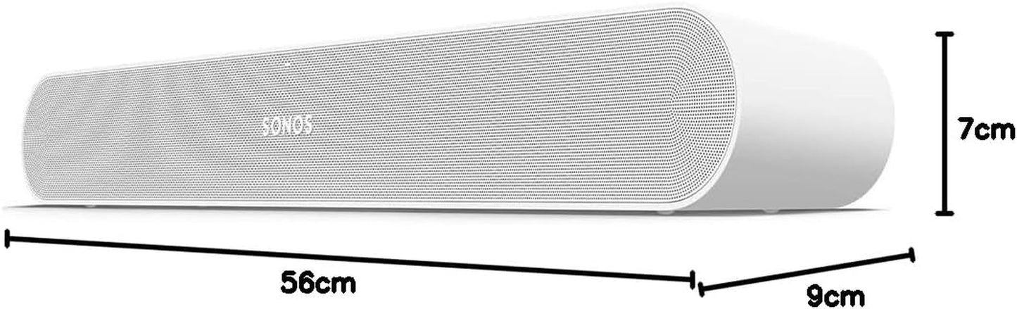 Sonos Ray Soundbar – Einzigartig Kompakte All-In-One-Soundbar Mit Blockbuster-Sound Für Filme, Spiele Und Wlan-Musikstreaming – Kompatibel App Und Apple Airplay – in Weiß