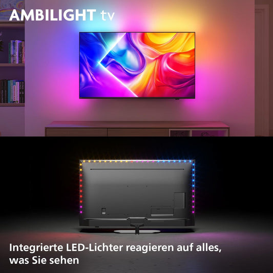 Philips Ambilight 'The One' 75PUS9000 4K QLED Smart TV - 75 Zoll Display Mit P5 Perfect Picture Engine Ultra HD, Titan OS, Dolby Vision Und Dolby Atmos Sound