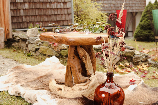 Windalf Beistelltisch ANCALAGON 66 Cm Kleiner Nachttisch Handarbeit Wurzelholz