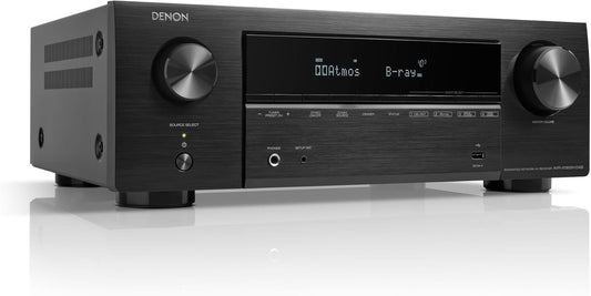 Denon AVR-X1800HDAB 7.2-Kanal Av-Receiver, Hifi Verstärker Mit Dolby Atmos, DTS:X, 6 HDMI Eingänge Und 1 Ausgang, 8K HDMI, Bluetooth, WLAN, Airplay 2, HEOS Multiroom, Alexa Kompatibel