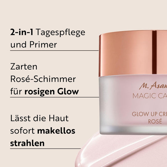 M. Asam MAGIC CARE Glow up Cream Rosé (50Ml) – Glow Creme Gesicht Mit Sofort Leuchtkraft, Tagescreme Für Frischen Rosigen Teint, Feuchtigkeitsspendende Gesichtscreme
