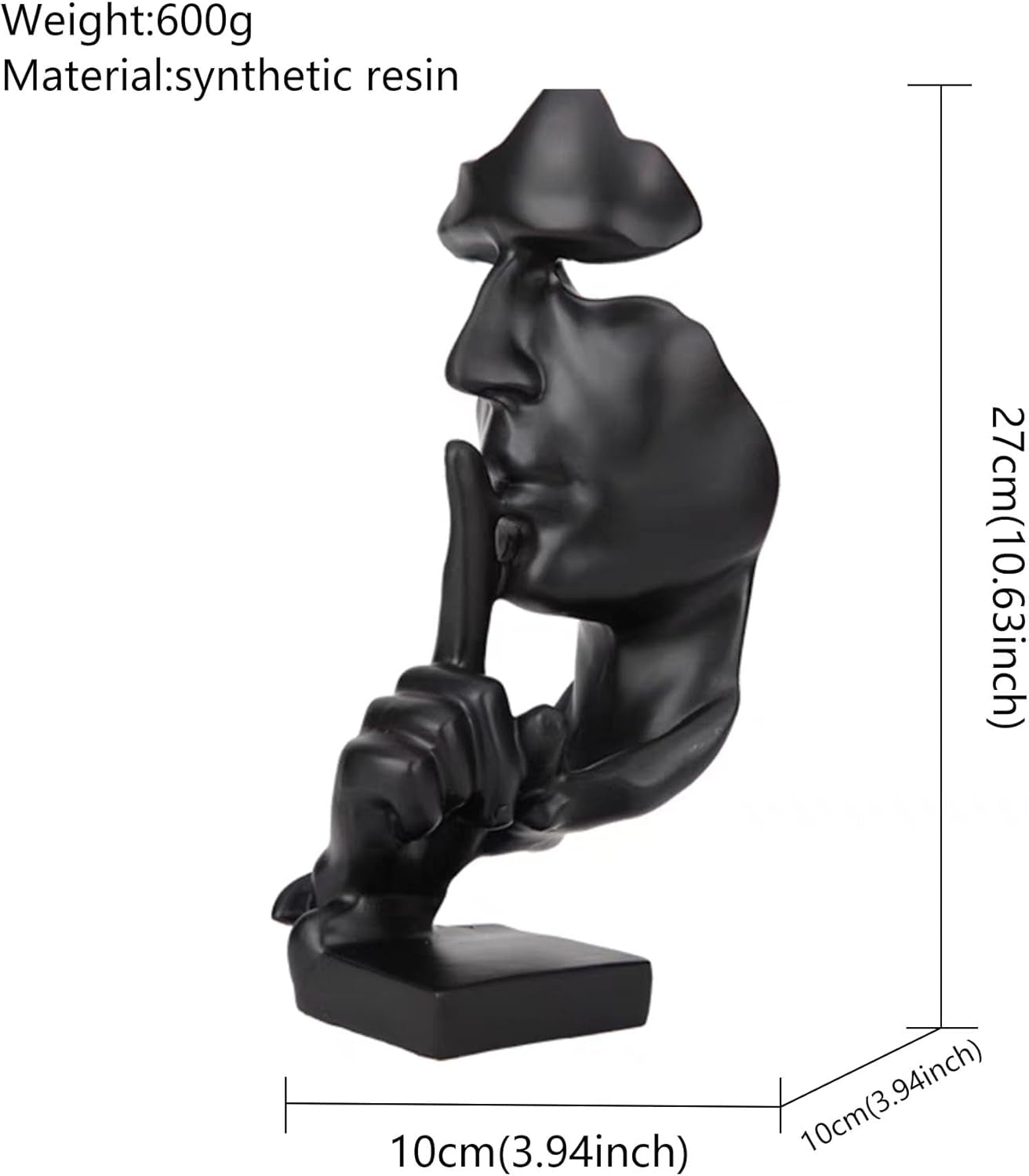 Skulptur Deko,Moderne Minimalistische Abstrakte Skulptur Handwerk Dekoration Wohnzimmer Weinschrank Schlafzimmer Zimmer Dekorationen Büro Dekoration (Schwarz)