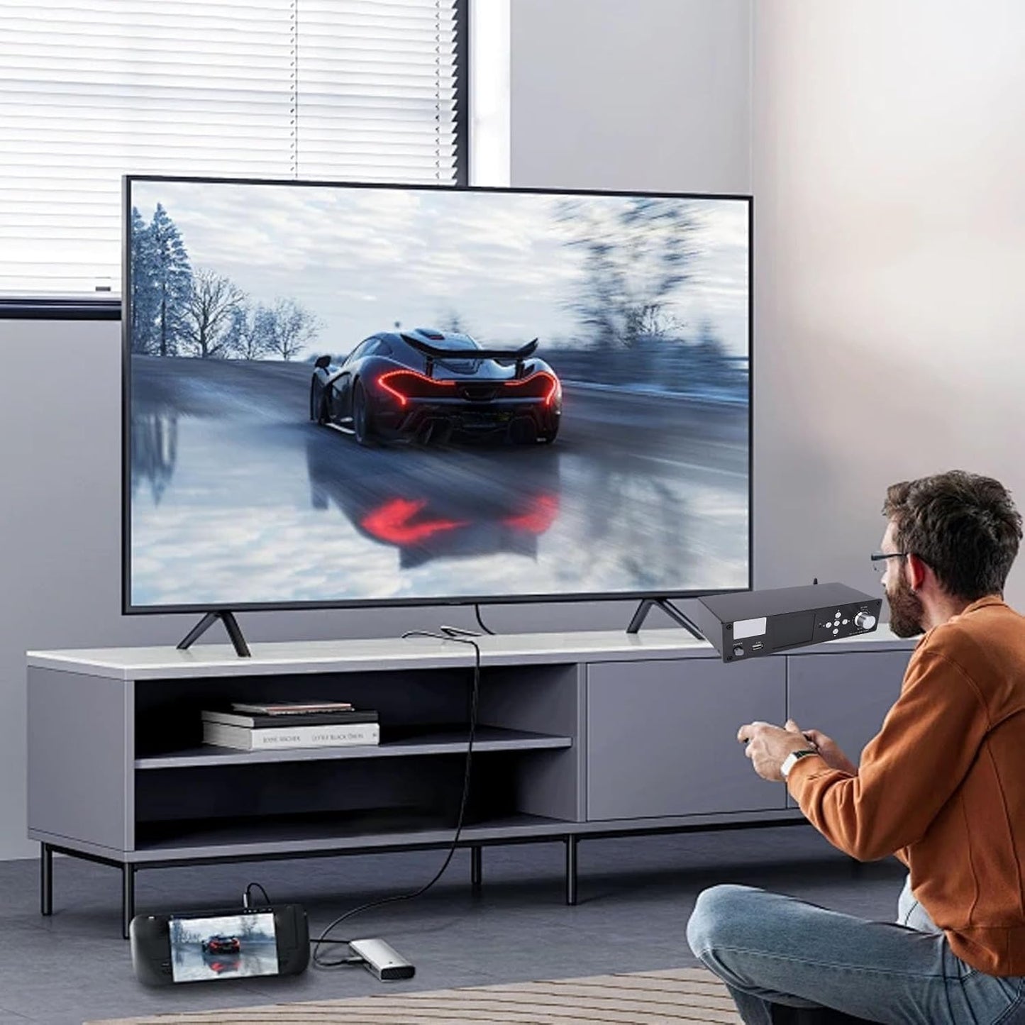 VBESTLIFE 5.1 Surround Sound Decoder, DTS AC3 LPCM Audio Decoder Mit Bluetooth 5.0, Optischer Koaxialeingang, Für Heimkino-Dvd-Player Tv-Set-Top-Box (Eu-Stecker)