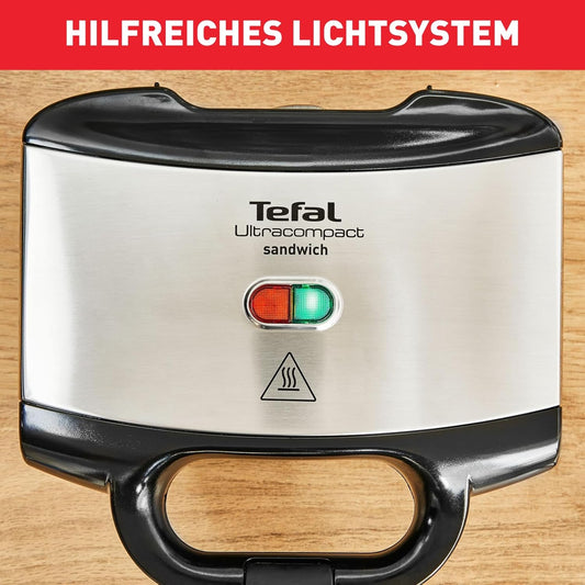 Tefal Sandwichmaker – Starte Genussvoll in Den Tag: Knusprige Toasts, Geschmolzener Käse Und Kein Anbrennen Dank Antihaft-Platten, Einfache Reinigung Und Stilvolles Design Für Dein Frühstücksritual