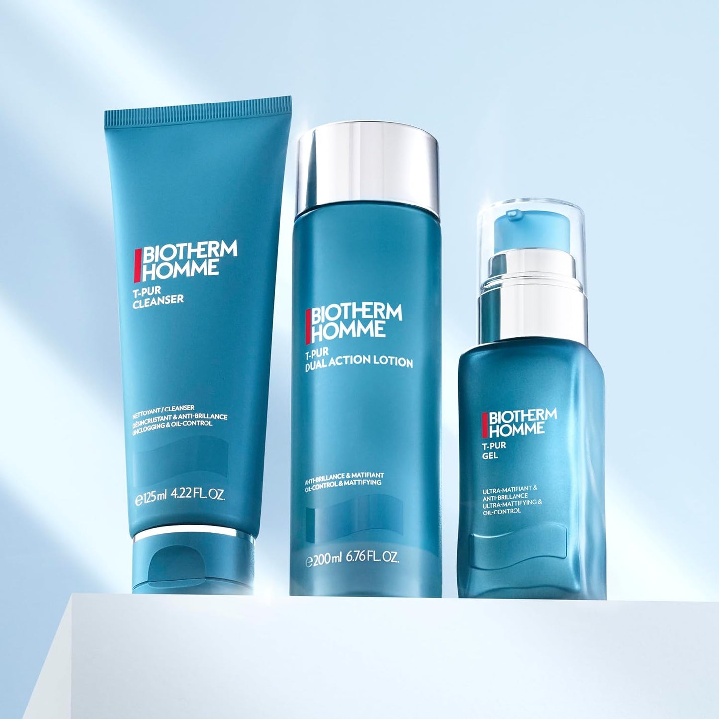 Biotherm Homme T-PUR Feuchtigkeitsgel, Erfrischende Gesichtscreme Für Männer, Mattierende Gesichtspflege Mit Meeresmineralien, Für Ein Verfeinertes Hautbild Und Einen Ebenmäßigen Teint, 50 Ml