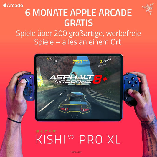 Razer Kishi V3 Pro XL - USB-C Gaming-Controller Für Fullsize-Tablets - Ipads & Android-Tablets Bis Zu 13" - Plug-And-Play - Anti-Drift-Analogsticks - Sensa HD Haptik - Nexus App, Schwarz