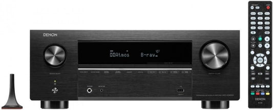 Denon AVC-X3800H 9.4-Kanal Av-Receiver, Verstärker Mit Auro-3D, Dolby Atmos, DTS:X, 6 "8K-Eingänge Und 3 Ausgängen, Bluetooth, Airplay 2, Heos-Multiroom, Alexa Kompatibel, Schwarz