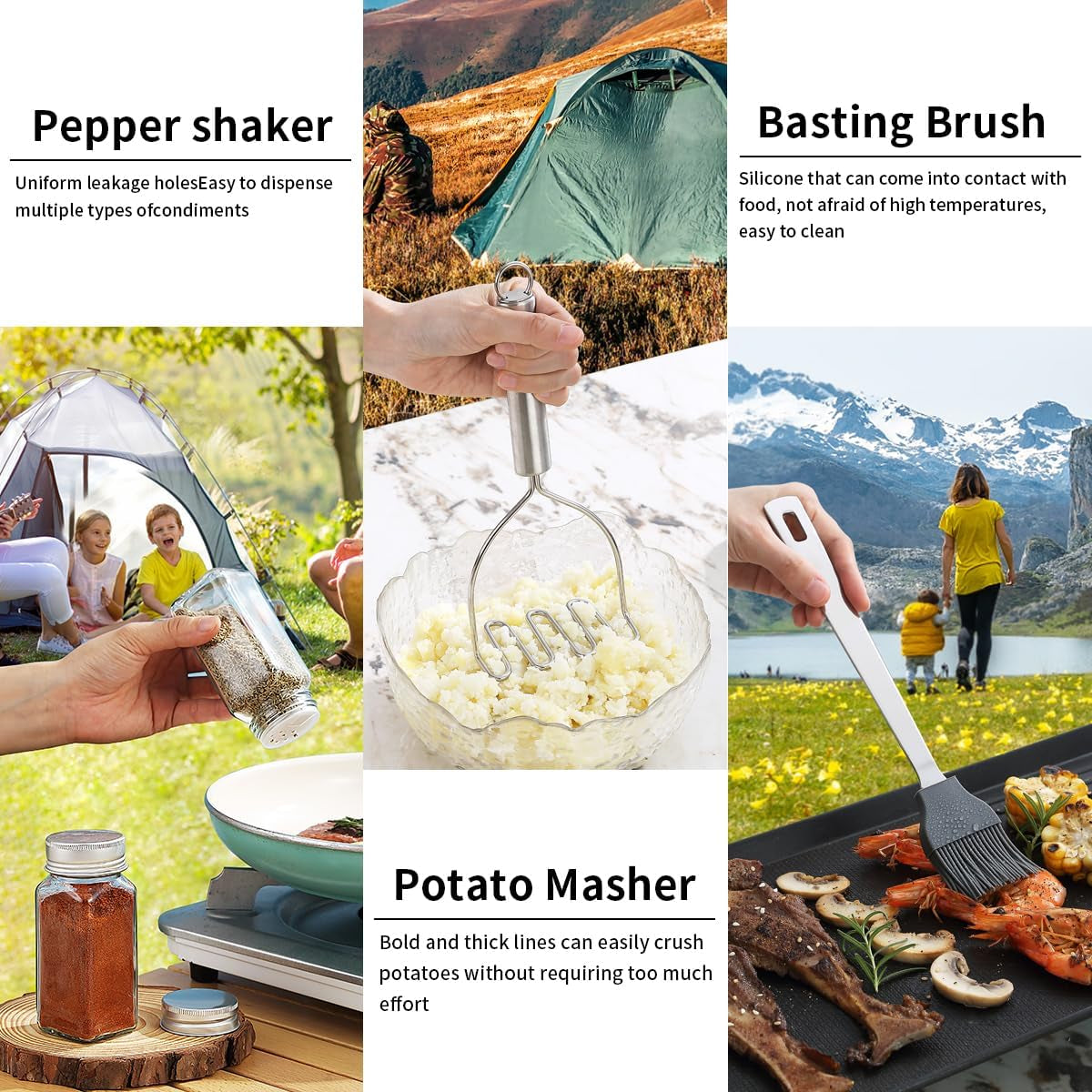Camping Essentials Zubehör Campingausrüstung Must Haves, Kochutensilien Set Camping Küchebackpacking Supplies Camper Gadgets Reisen Picknick Geschenke