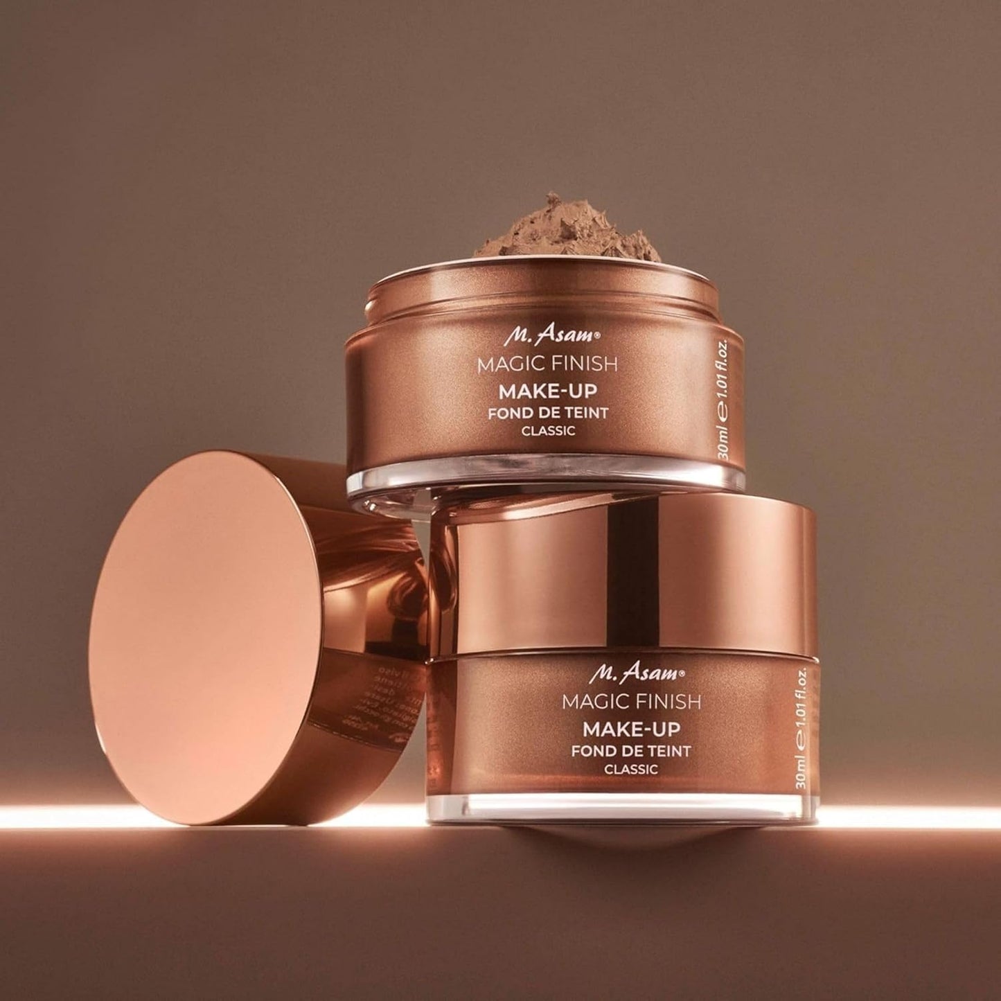 M. Asam Magic Finish Make up Mousse Classic (30Ml), 4-In-1 Primer, Make Up, Puder & Concealer, Kaschiert, Gleicht Aus, Verschönert & Perfektioniert - Für Helle Bis Mittlere Haut, Vegan