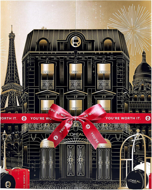 L'Oréal Paris Adventskalender Für 12 Tage 2025, 12 Ikonische Produkte Für Make-Up, Hautpflege Und Haarpflege Von L'Oréal Paris.
