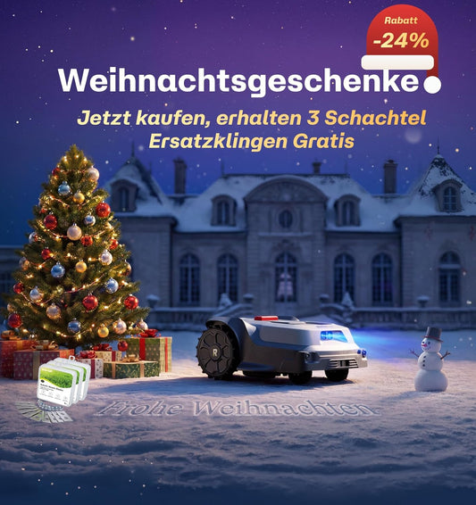 Mähroboter Ohne Begrenzungsdraht T1200Pro, Mit Upgraded RTK, Ki-Echtzeitige Hinderniserkennung, Individuelles Mähen