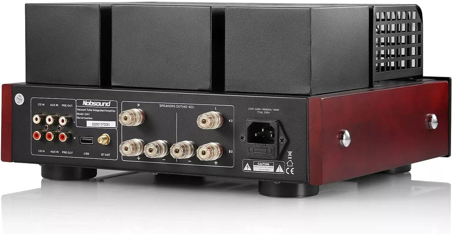 Nobsound Hifi-Verstärker Mit Bluetooth: Vakuum Röhreverstärker DAC VU Meter 6P1+6N1 Stereo Amplifier Für Lautsprecher