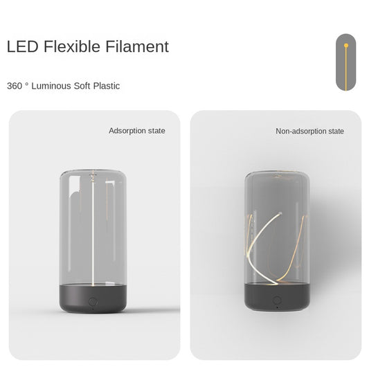 New LED Camping Lamp Type-C Charging Anti-Blue Light Portable Night Light High Transparency Durable Creative Ambient Light