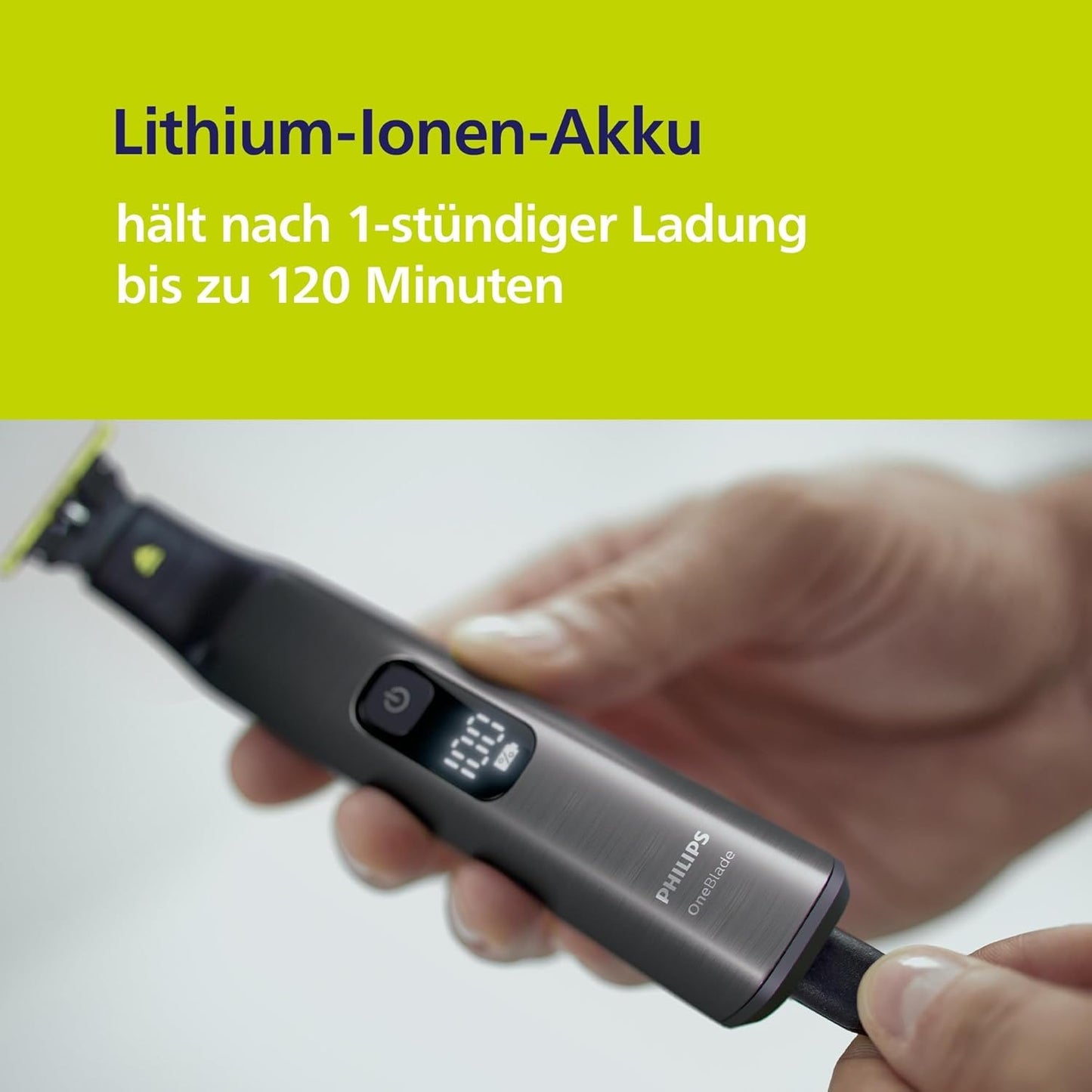 PHILIPS Oneblade Pro 360 Face & Body - Elektrischer Rasierer, Trimmer & Bodygroomer, 2X 360 Klingen, Präzisionskamm, 2X Körperaufsätze, Reisetasche, Für Gesicht & Körper (QP6552/30)
