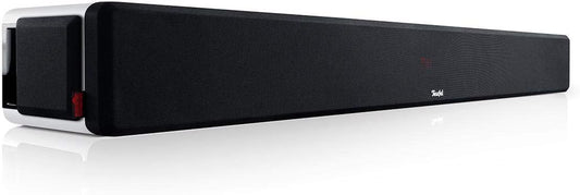 Teufel CINEBAR Ultima - Leistungsstarke Soundbar 380 Watt, Eingebauter Xxl-Subwoofer, Dynamore Ultra, Dolby Audio, Bluetooth Aptx, Bassrefex, HDMI 3D ARC CEC - Weiß