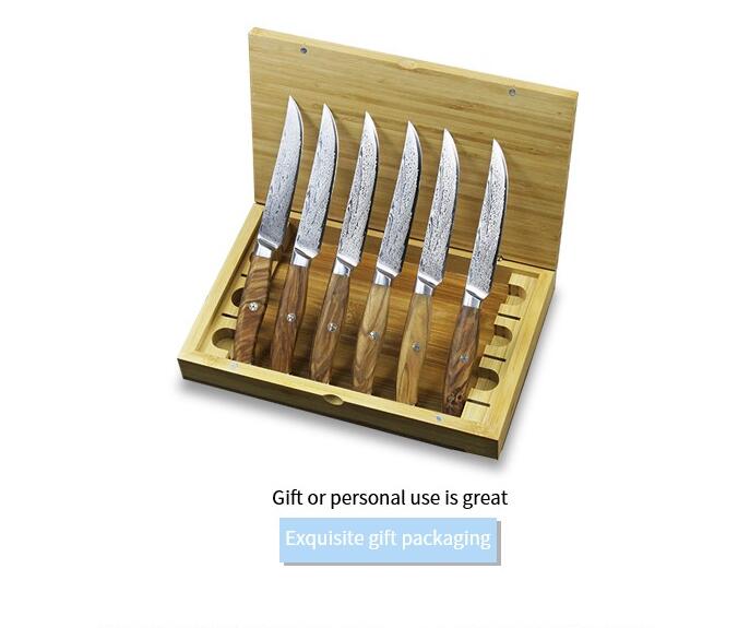 67 Layers Damascus Steel Japanese VG10 Blade Steak Knife