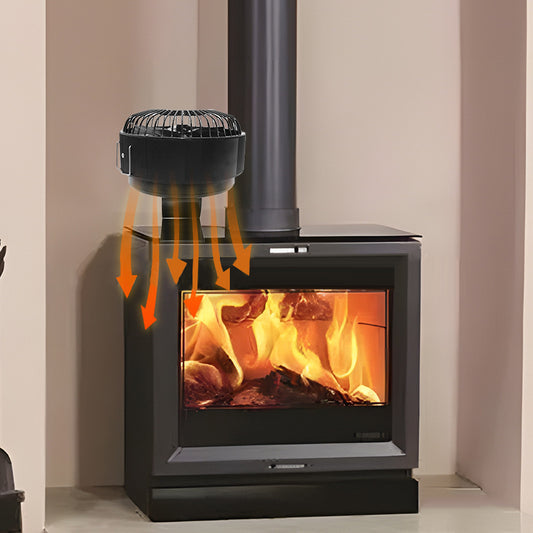 Round Non-Electric Powered Fireplace Fan
