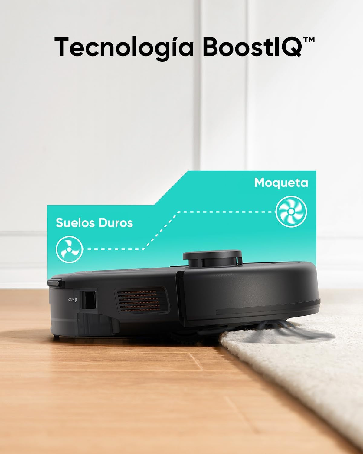 Eufy L60 Saugroboter Mit 5.000Pa Saugkraft, Anti-Haar-Verwicklung, 60-Tage-Absaugstation, Ipath-Laser-Navigation, Für Hartböden