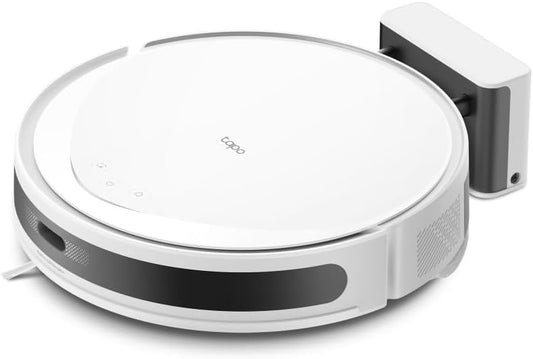Tapo RV20 Max Saugroboter Mit Wischfunktion, 5300Pa Ultrastarke Saugkraft, 83 Mm Ultra-Schlank, Magslim Lidar-Navigation,Kompatibel Mit Alexa & Google Assistant Sprachsteuerung, Weiß