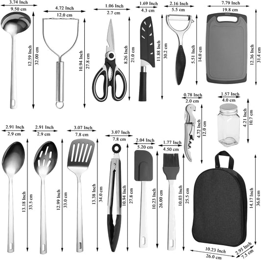 Camping Essentials Zubehör Campingausrüstung Must Haves, Kochutensilien Set Camping Küchebackpacking Supplies Camper Gadgets Reisen Picknick Geschenke