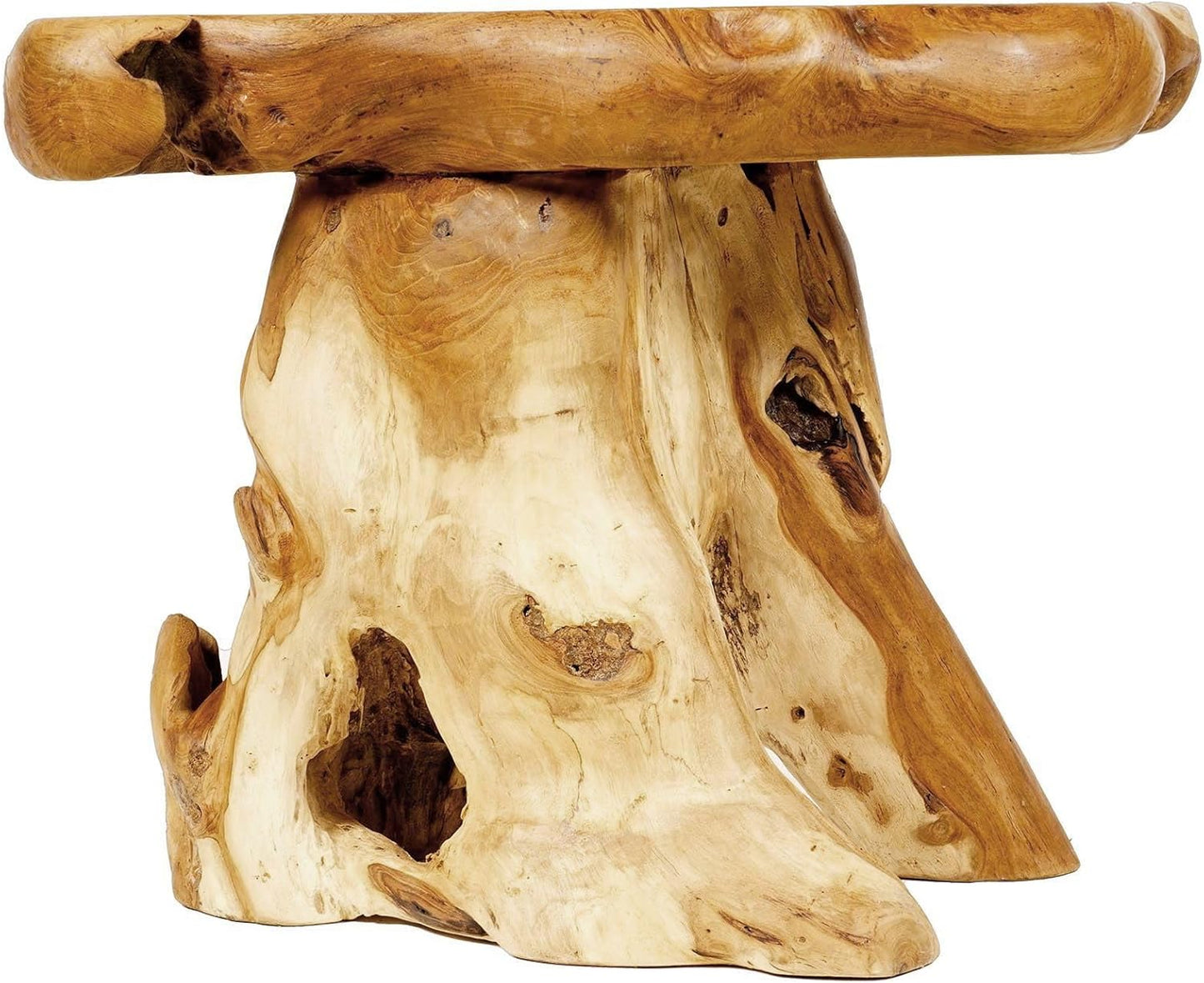 Windalf Rustikaler Beistelltisch AVENIDA 67 Cm Couchtisch Balkontisch Handarbeit Wurzelholz