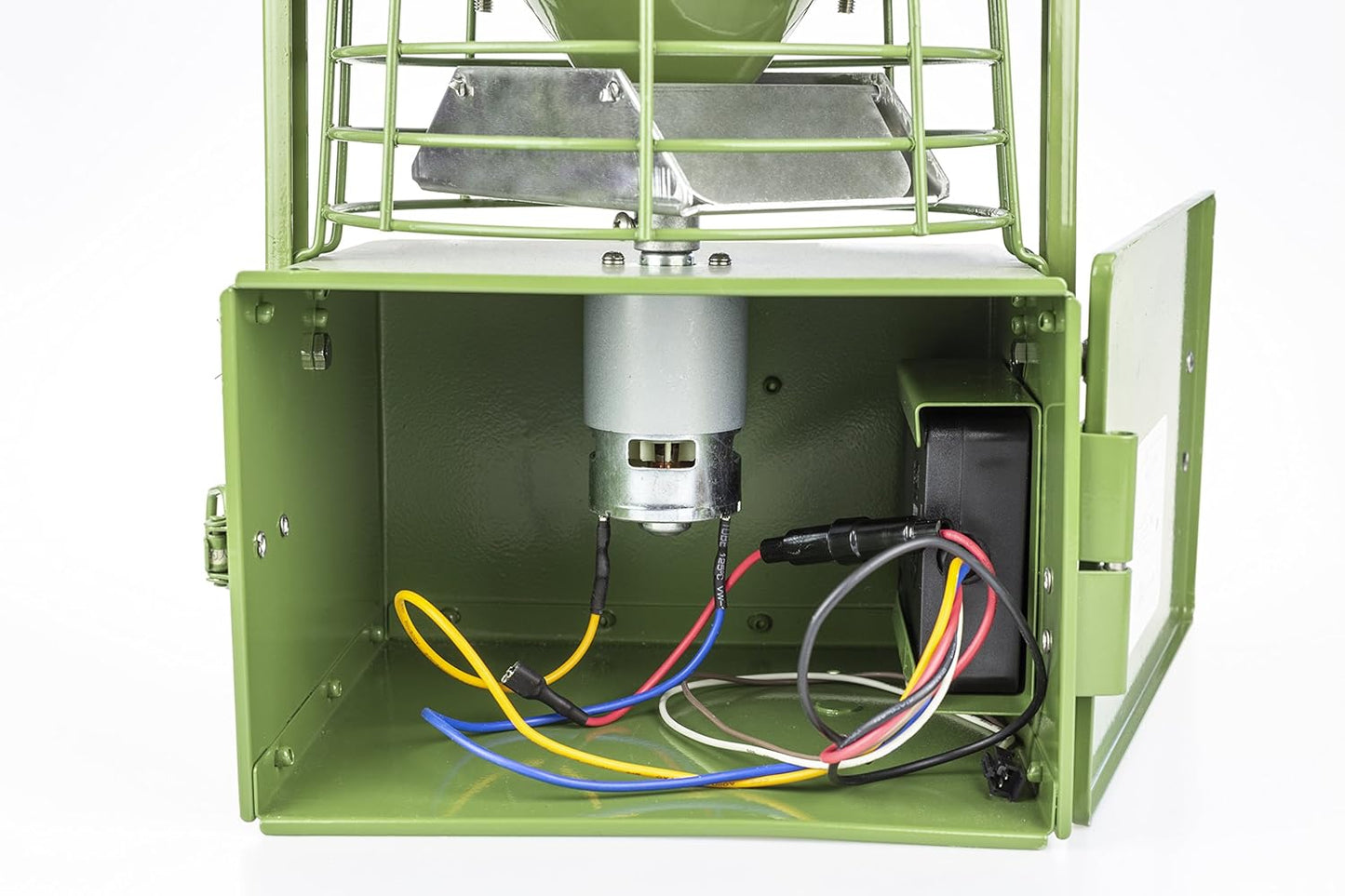 EUROHUNT Futterautomat PRO 12V, Automat Für Tierfütterung, Wetterfest, Wildfutterautomat, 22,5 X 20,5 X 18 Cm, Grün