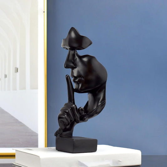 Skulptur Deko,Moderne Minimalistische Abstrakte Skulptur Handwerk Dekoration Wohnzimmer Weinschrank Schlafzimmer Zimmer Dekorationen Büro Dekoration (Schwarz)