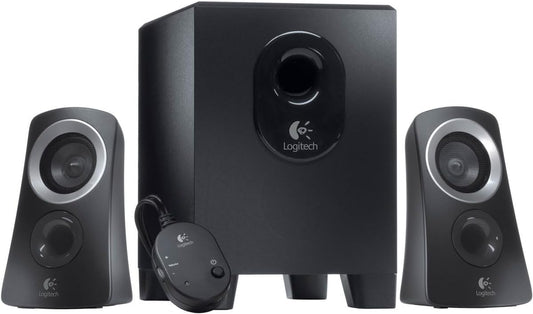 Logitech Z313 2.1 Lautsprecher-System Mit Subwoofer, 50 Watt Spitzenleistung, 3.5 Mm Eingang, Kopfhörerbuchse, Bedienelemente Am Steuergerät, EU Stecker, Pc/Tv/Tablet/Handy - Schwarz