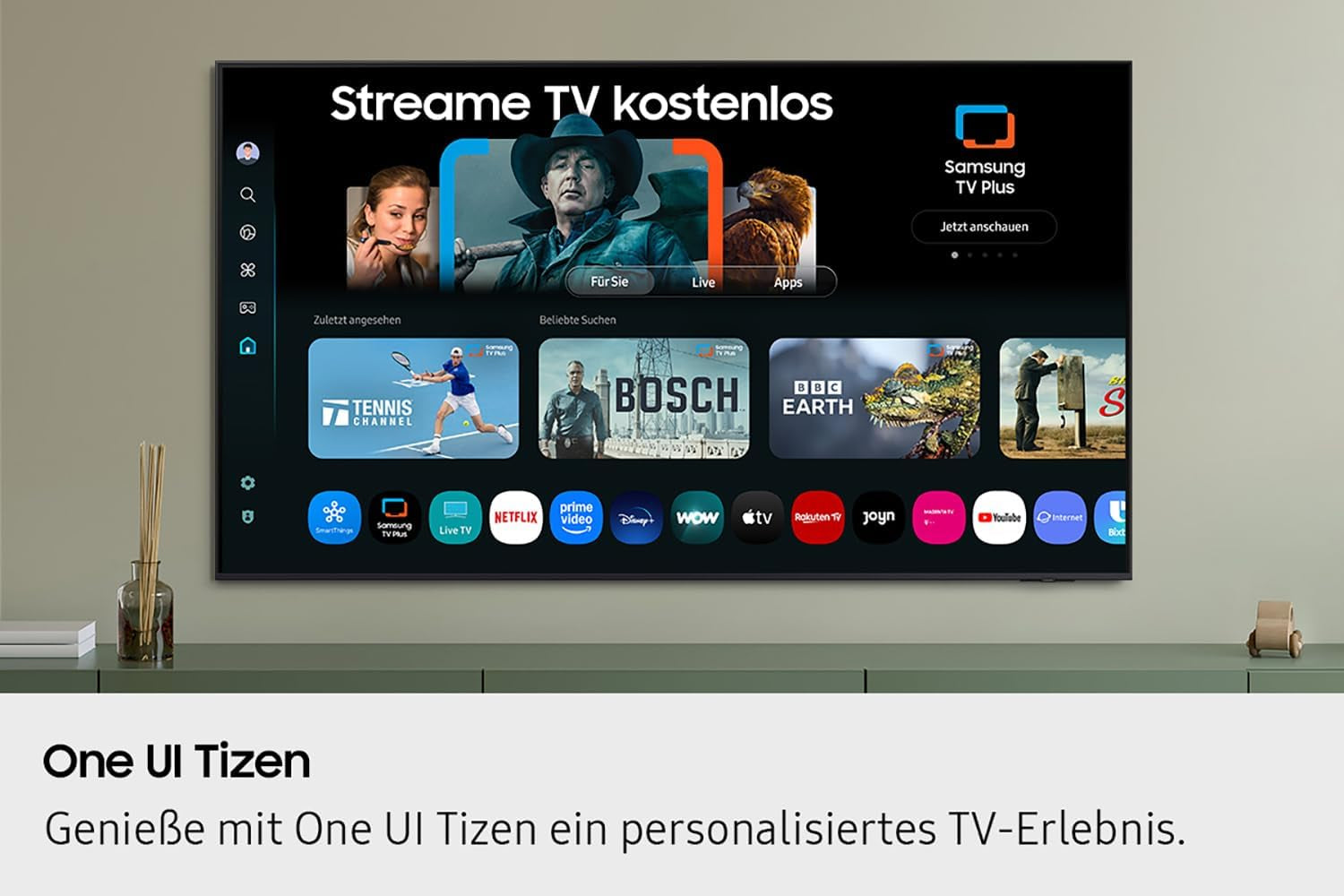 Samsung QLED 4K Q6FA 75 Zoll (189 Cm) UHD Fernseher, 100% Farbvolumen Für Satte Farben, Quantum HDR, 4K Upscaling, Knox Security, Kostenlos 900 Sender TV Plus, Samsung Vision AI Smart TV