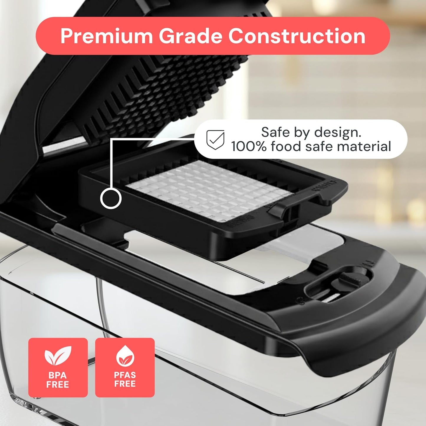 Fullstar Gemüseschneider Und Spiralschneider - Zwiebelschneider Zerkleinerer - Gemüse Schneider Würfelschneider Für Kartoffeln Gurken Früchte - Küchenzubehör Und Küchengeräte (PRO 9-In-1, Schwarz)