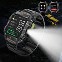 YK03 smartwatch Bluetooth call flashlight sports waterproof heart rate blood oxygen health monitoring