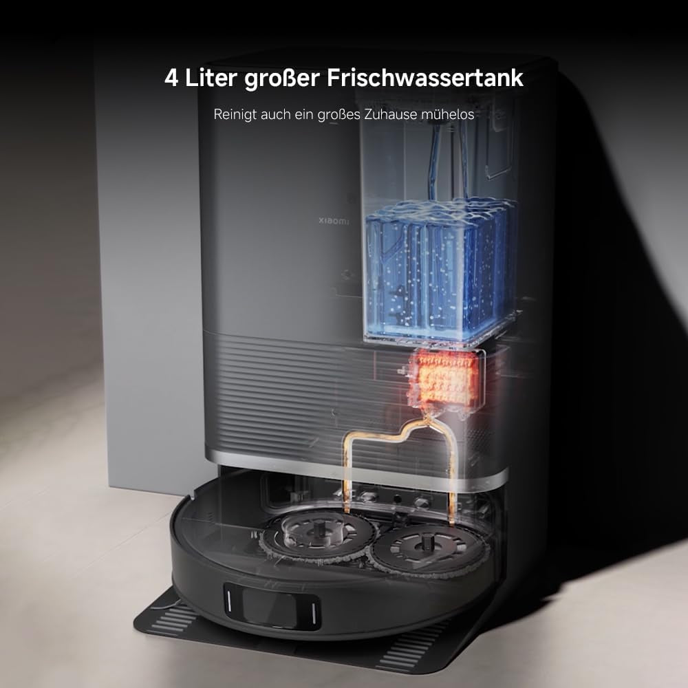 Xiaomi Robot Vacuum X20 Max – 8000 Pa Saugleistung, Duales Moppsystem Mit Heißwasserreinigung Und Trocknung, 75 Tage Staubkapazität, 4 Reinigungsmodi Und 5200Mah Akku Für Smarte, Gründliche Reinigung