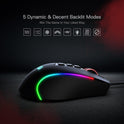 Redragon M612 Predator RGB Gaming Maus, 8000 DPI Kabelgebundene Optische Maus Mit 11 Programmierbaren Tasten & 5 Hintergrundbeleuchtungsmodi, Software Unterstützt DIY Keybinds Rapid