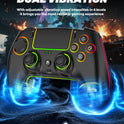 MYSTILUCK Wireless Pro Controller Für Ps-5/Pc/Mac/Ios/Android/Steam Deck, Gamepad Mit 7 Variablen RGB Farben/Hall Effect Sticks&Triggers/Dual Vibration/Headset Anschluss/1500 Mah Akku
