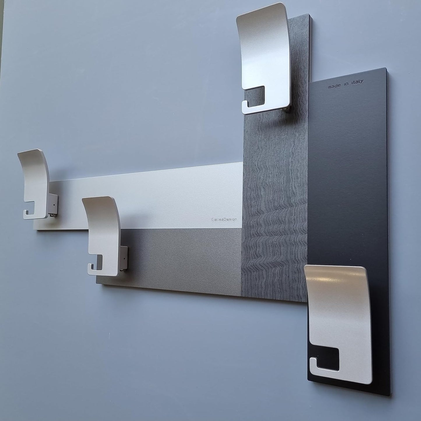 Calleadesign - Design Haken 80 Grau Wurzelholz - Stripes-Sammlung