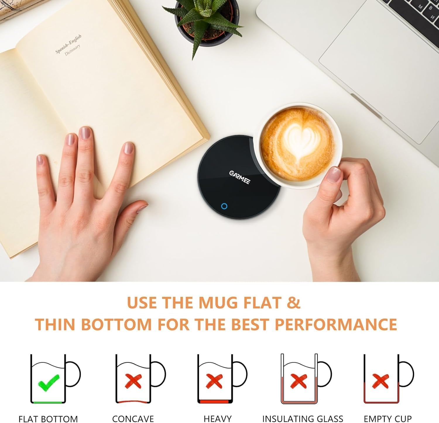 Elektrischer Kaffeewärmer Kaffetasse Warmhaltend - Smart Schreibtisch Tassenwärmer Mit 2 Temperatureinstellungen Tassenwärmer Teewärmer Elektrischer Getränkewärmer Für Kakao Milch