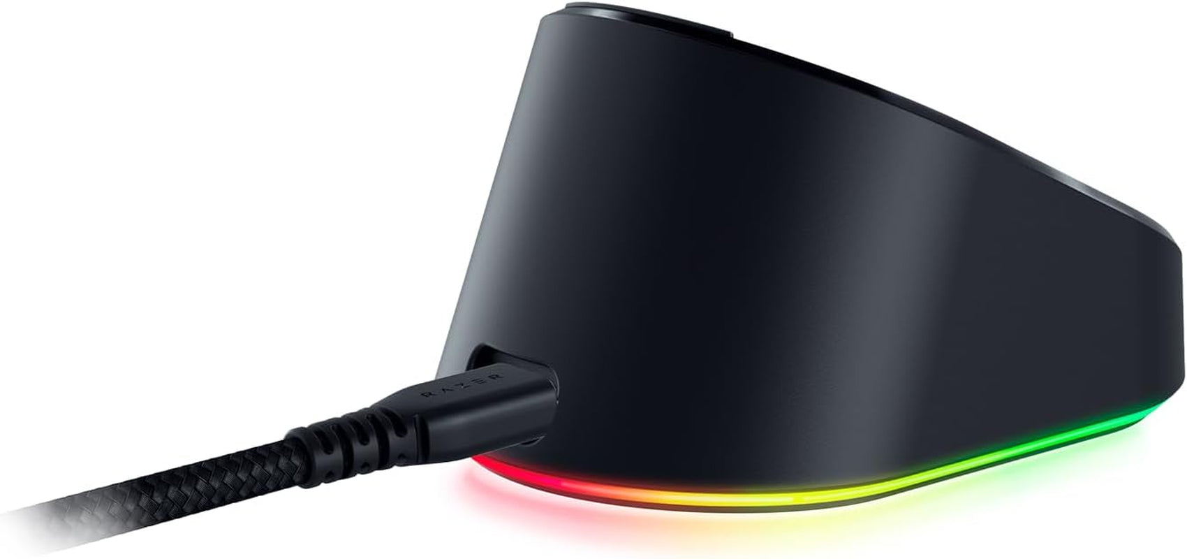 Razer Mouse Dock Pro & Charging Puck - Magnetische Drahtlose Ladestation & Akku (Hyperspeed 4K Hz, 8 RGB Chroma Beleuchtung & Modul Für Kompatible Razer Mäuse) Schwarz