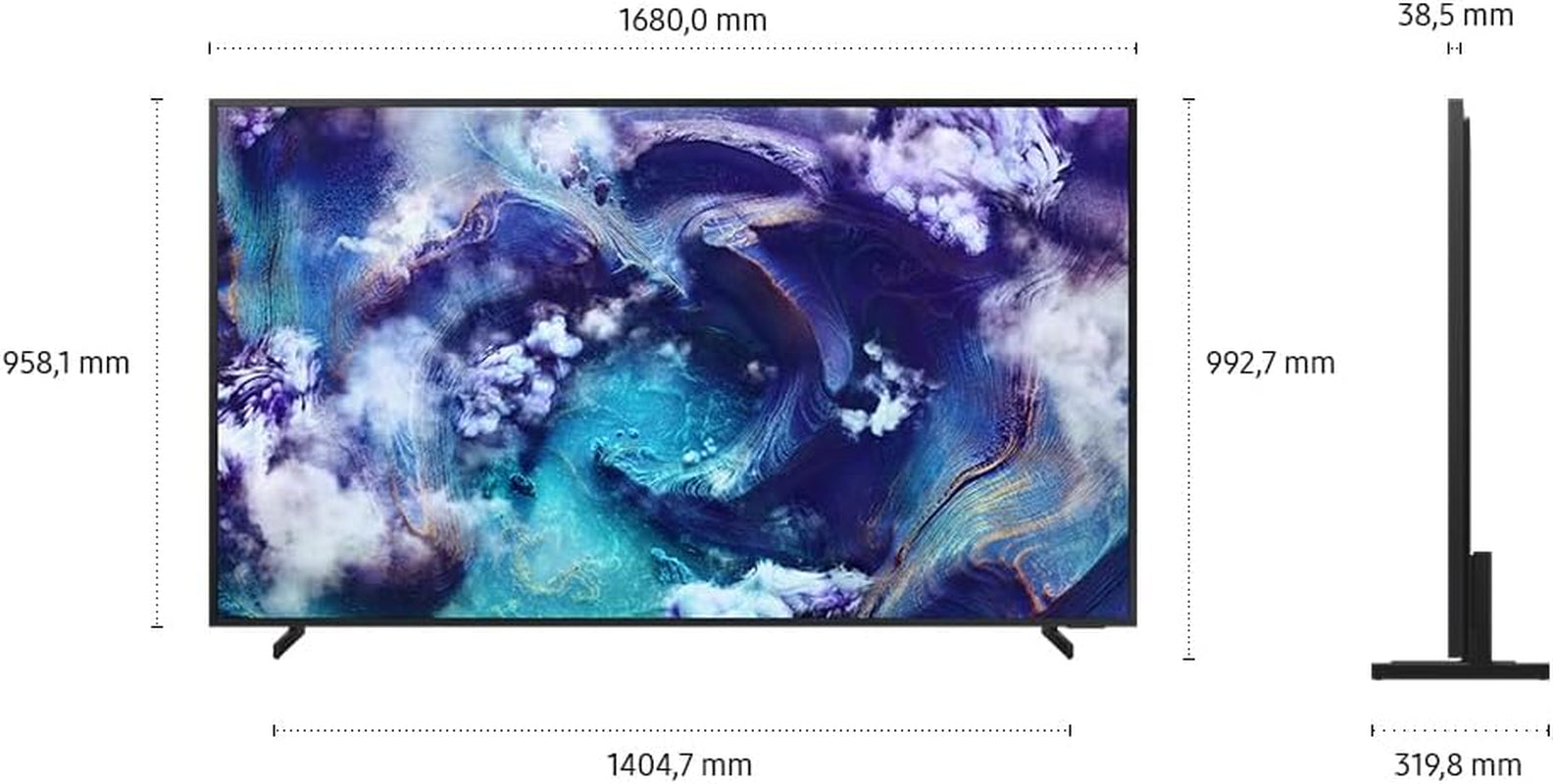 Samsung Neo QLED 8K QN900F 75 Zoll (189 Cm) Mini LED Fernseher, Antireflexion, 8K AI Upscaling, Metal Frame Design, Knox Security, Dolby Atmos, Art Store Galerie, Samsung Vision AI Smart TV
