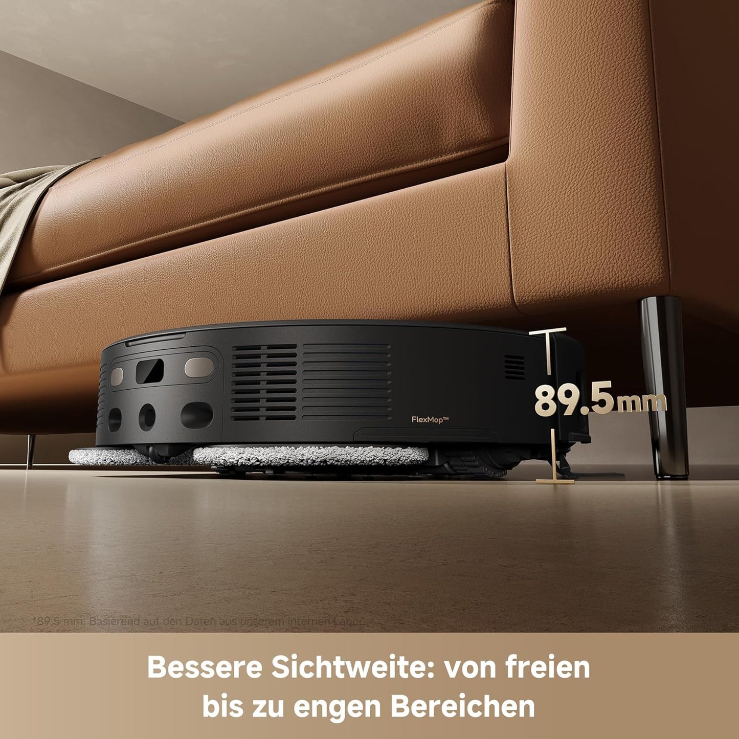 Mova V50 Ultra Complete Saugroboter Mit Wischfunktion 24.000 Pa, 6Cm Hindernisüberwindung, Liftable Navigation+Rgb AI+LED, 80℃ Heißwasserwäsche & 63℃ Selbsttrocknung, Duosolution System, Tricut Bürste