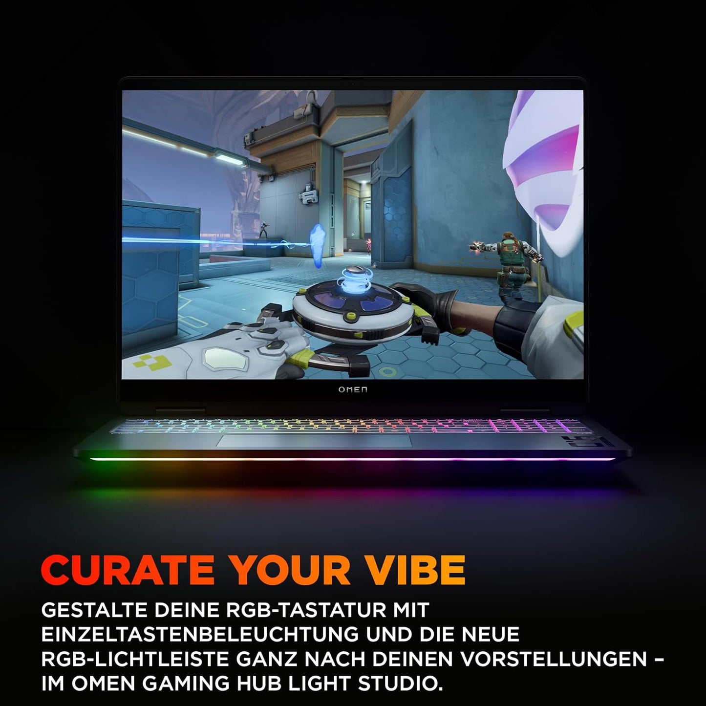 Omen MAX Gaming Laptop, 16 Zoll WQXGA Display 240Hz, AMD Ryzen AI 7 350 (8C) 50 NPU Tops - Bis Zu 5.0 Ghz, NVIDIA Geforce RTX 5070 Ti 12GB VRAM, 32 GB RAM, 1 TB SSD, Win 11, QWERTZ, RGB Light, Schwarz