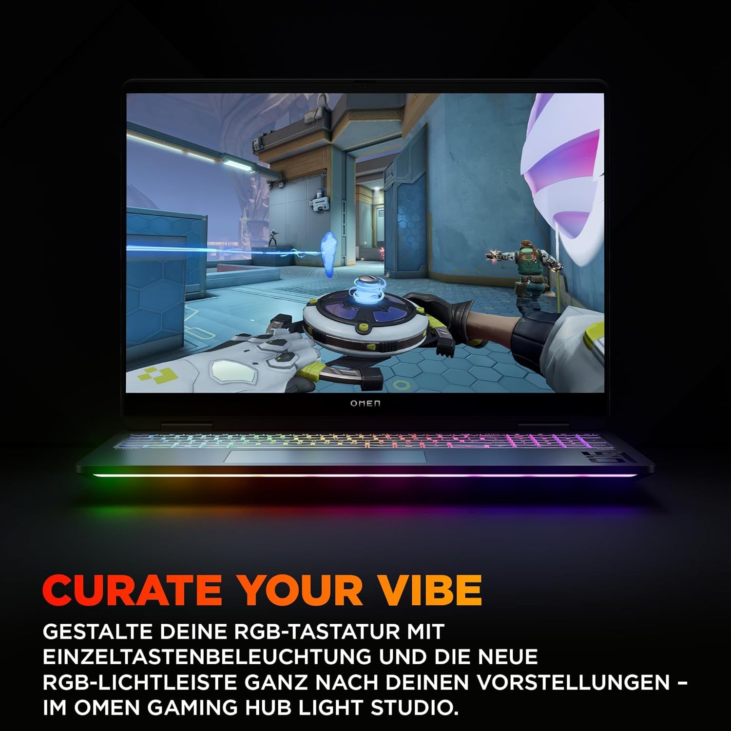 Omen MAX Gaming Laptop, 16 Zoll WQXGA Display 240Hz, AMD Ryzen AI 7 350 (8C) 50 NPU Tops - Bis Zu 5.0 Ghz, NVIDIA Geforce RTX 5070 Ti 12GB VRAM, 32 GB RAM, 1 TB SSD, Win 11, QWERTZ, RGB Light, Schwarz