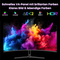 Amzfast 34 Zoll Curved Gaming Monitor, 3440X1440 UWQHD, 240Hz, 21:9 VA Panel, 1500R, 1Ms MPRT, Adaptive Sync, HDR, DCI-P3 98%, Srgb 130%, Pip/Pbp, HDMI2.1 & DP1.4, VESA 75X75Mm, AMZG34C5Q Pro