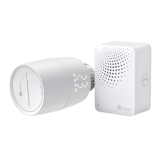 Tp-Link Kasa Smartes Heizkörperthermostat - Wifi Starter Kit, Inklusive 1 Thermostat Und 1 Hub, Heizungssteuerung (Kasa App, Geofencing, Fensteröffnungserkennung), Matter, Alexa