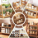 Küchen Organizer 3 Tiers Bambus Nachahmung Rattanweberei Deko Küche,Gewürzregal Stehend Küche Aufbewahrung & Organisation Kaffeepads Aufbewahrung, Tee, Tassenhalter (Braun 40 * 18 * 39)
