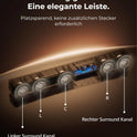 ULTIMEA 5.1Ch Soundbar Mit Dolby Atmos, Voicemx, Bassmx, APP, Heimkino 4D Surround Sound System, 340W Soundbar Für TV Geräte Mit Subwoofer, Bluetooth 5.4, Poseidon M60 Boom