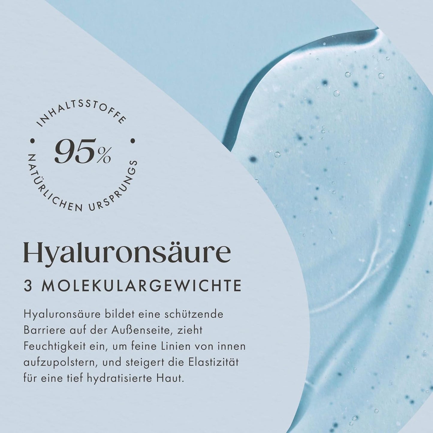 Satin Naturel Hyaluron Serum Hochdosiert 100Ml – Bio Hyaluronsäure Serum Gesicht – Anti-Aging Feuchtigkeitsserum – Vegan – 24H Feuchtigkeit – Gesichtspflege Für Frauen Und Männer