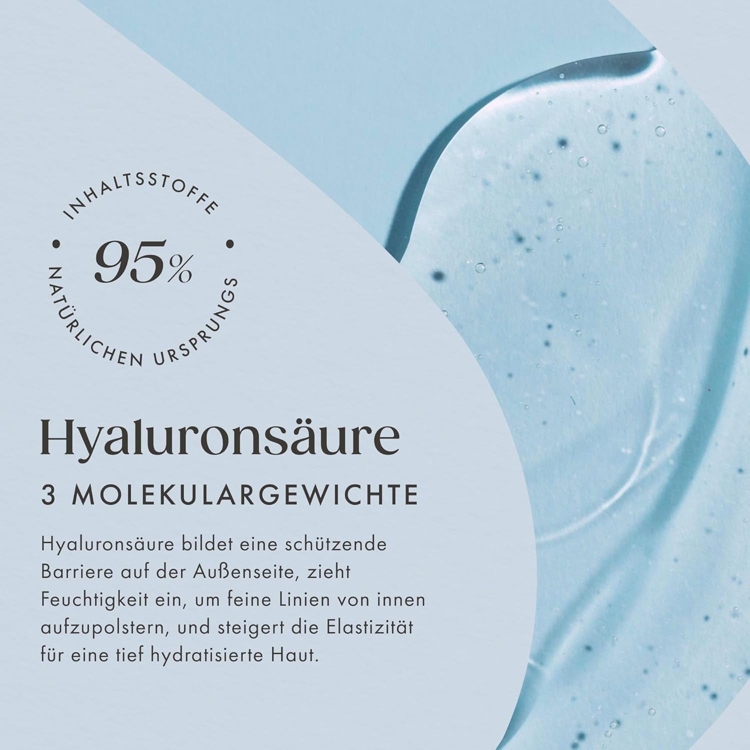 Satin Naturel Hyaluron Serum Hochdosiert 100Ml – Bio Hyaluronsäure Serum Gesicht – Anti-Aging Feuchtigkeitsserum – Vegan – 24H Feuchtigkeit – Gesichtspflege Für Frauen Und Männer
