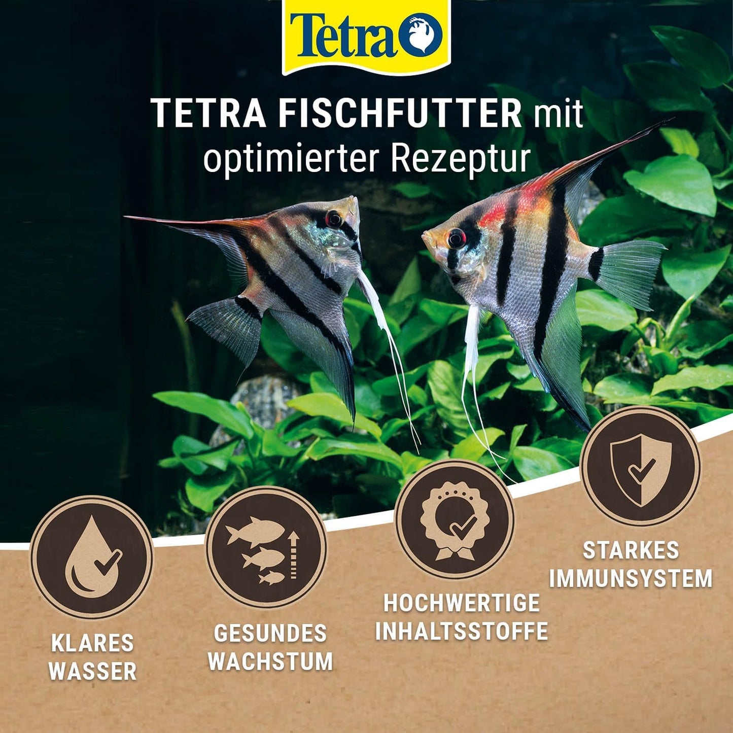Tetra Rubin Flakes - Fischfutter in Flockenform Mit Natürlichen Farbverstärkern, Unterstützt Eine Intensive Farbenpracht Der Fische, 1 L Dose