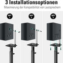Mounting Dream Lautsprecherständer Höhenverstellbar Für Satelliten Bis Zu 5KG, 2Er-Set Bodenständer