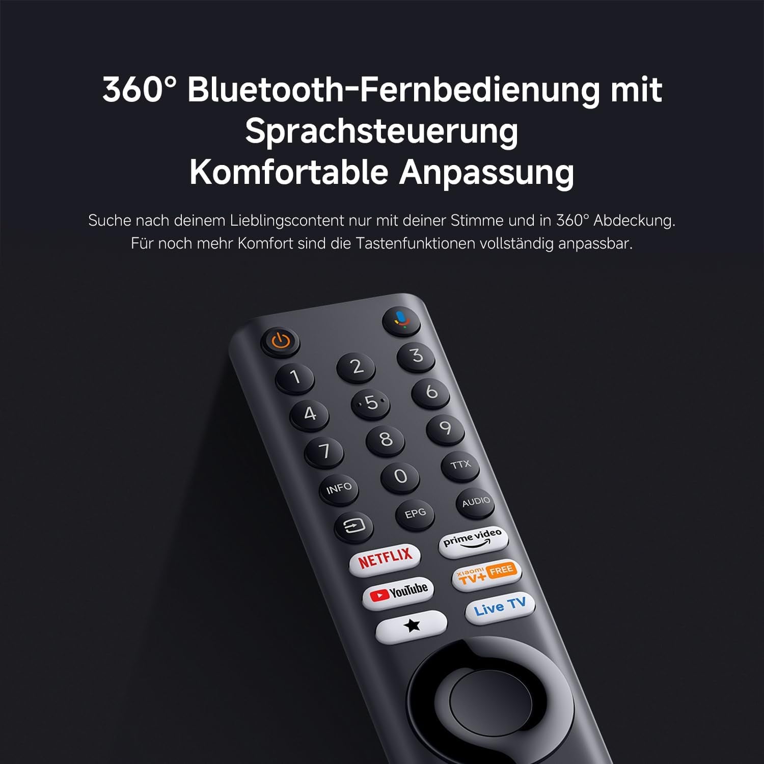 XIAOMI a Pro, 55" (140 Cm), 4K UHD QLED, Smart TV, Google TV, Triple Tuner DVB-C/S/S2/T/T2, HDR10+, Game Boost 120Hz, MEMC, Sprachsteuerung Mit, 2+8GB, Kompatibel Mit Apple Airplay & Google Cast